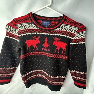 Polo by Ralph Lauren toddler Black and Red Sweater